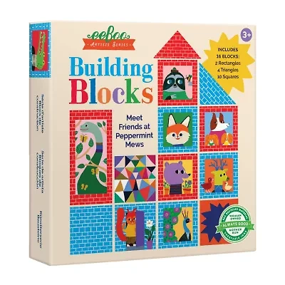 Eeboo Artist'S Series Building Blocks For Toddlers 16-pc. Building Blocks