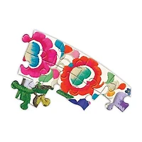 Eeboo Piece And Love Blue Bird Yellow Bird 500 Piece Adult   Round Jigsaw 500-pc. Puzzle