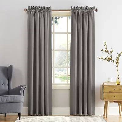 Sun Zero Emory Rod Pocket Energy Saving Light-Filtering Single Curtain Panel