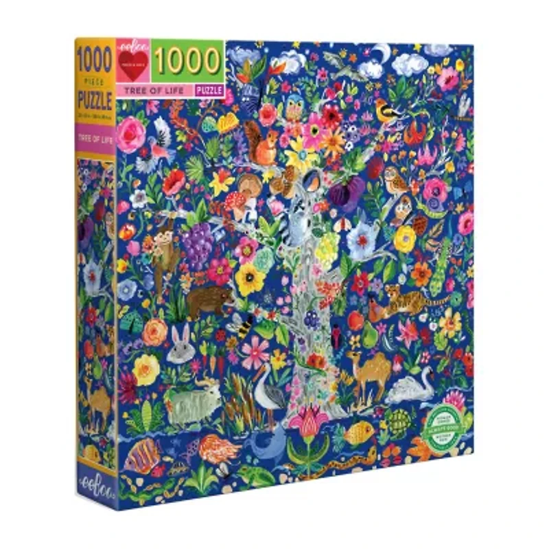 Eeboo Piece And Love Tree Of Life 1000 Piece Square Adult Jigsaw 1000-pc. Puzzle