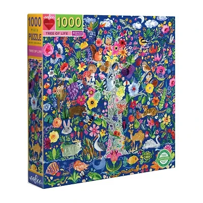 Eeboo Piece And Love Tree Of Life 1000 Piece Square Adult Jigsaw 1000-pc. Puzzle