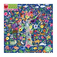 Eeboo Piece And Love Tree Of Life 1000 Piece Square Adult Jigsaw 1000-pc. Puzzle