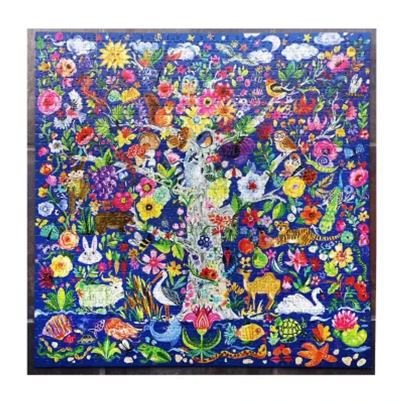 Eeboo Piece And Love Tree Of Life 1000 Piece Square Adult Jigsaw 1000-pc. Puzzle