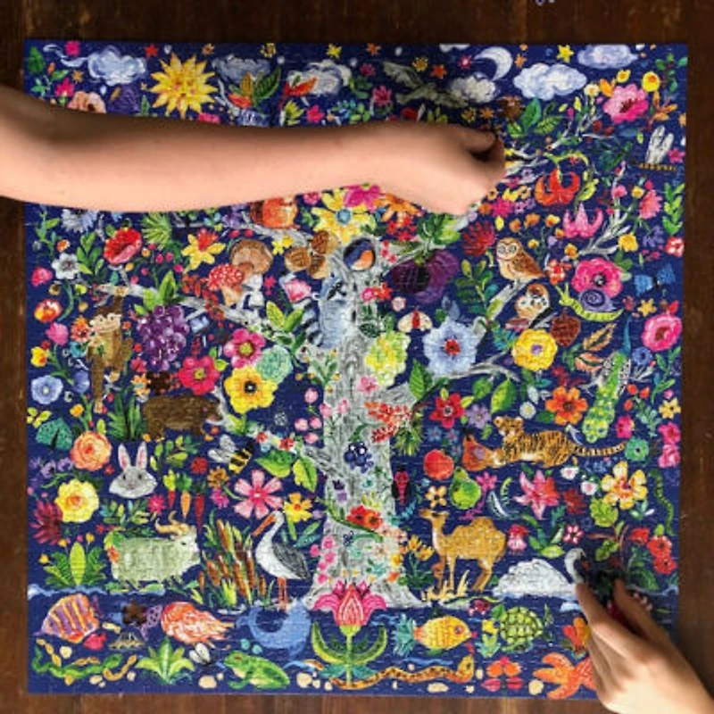 Eeboo Piece And Love Tree Of Life 1000 Piece Square Adult Jigsaw 1000-pc. Puzzle