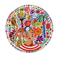 Eeboo Piece And Love Positivity 500 Piece Round  Circle Jigsaw 500-pc. Puzzle