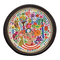 Eeboo Piece And Love Positivity 500 Piece Round  Circle Jigsaw 500-pc. Puzzle