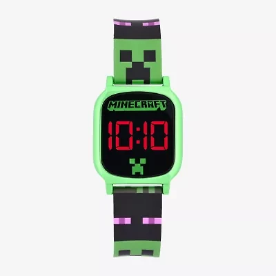 Minecraft Boys Digital Multicolor Strap Watch Min4083jc