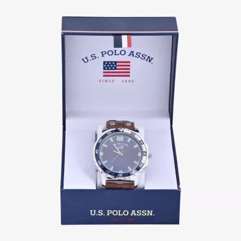 U.S. Polo Assn. Us Polo Mens Brown Strap Watch Us5293jc