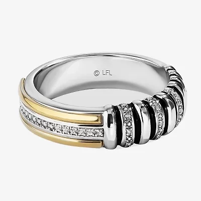 Star Wars Fine Jewelry A Jedi™ Mens Diamond Accent Natural White 14K Two Tone Gold Fashion Ring