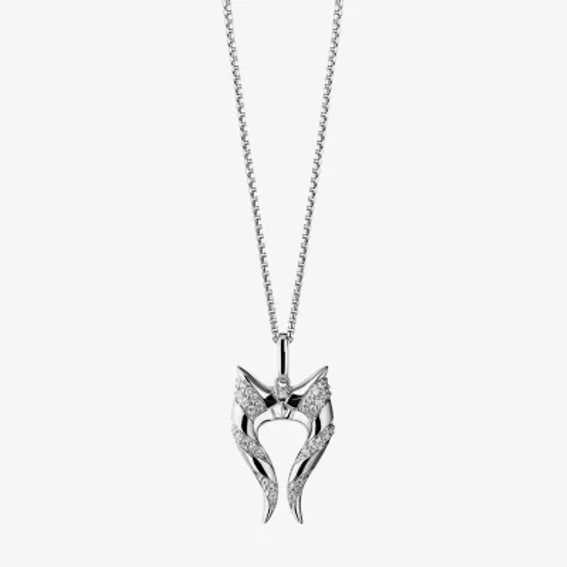 Star Wars Fine Jewelry Ahsoka Tanoã‚Â™ Womens 1/8 CT. T.W. Natural White Diamond Sterling Silver 18 Inch Pendant Necklace