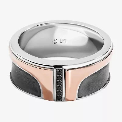 Star Wars Fine Jewelry Boba Fett™ Mens Diamond-Accent Color-Enhanced Black Diamond 10K Rose Gold Sterling SIlver Fashion Ring