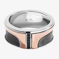 Star Wars Fine Jewelry Boba Fett™ Mens Diamond-Accent Color-Enhanced Black Diamond 10K Rose Gold Sterling SIlver Fashion Ring
