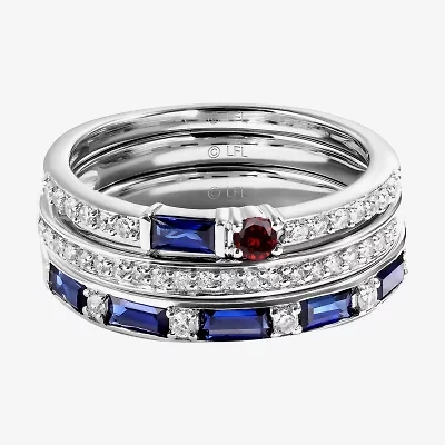 Star Wars Fine Jewelry R2-D2 Womens 3MM 1/3 CT. T.W. Genuine Blue Sapphire Sterling Silver Band
