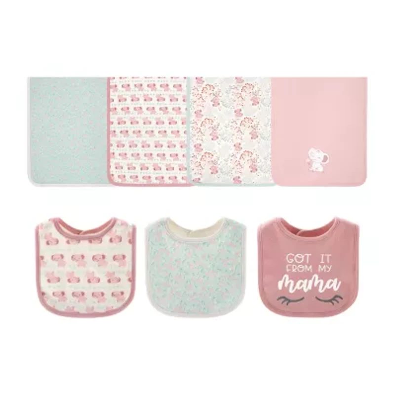 The Peanutshell 0-3m Floral Elephant Baby Unisex 30-pc. Baby Clothing Set