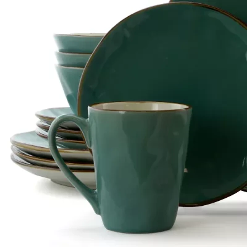 Elama Carribean Tide 16-pc. Stoneware Dinnerware Set