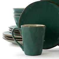Elama Carribean Tide 16-pc. Stoneware Dinnerware Set