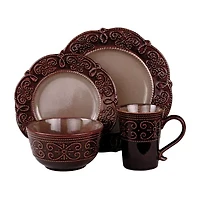 Elama Salia 16-pc. Stoneware Dinnerware Set