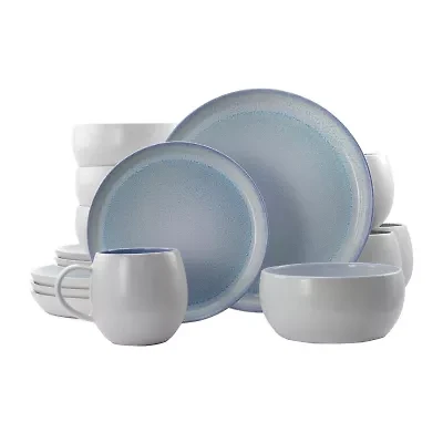 Elama Mocha 16-pc. Stoneware Dinnerware Set