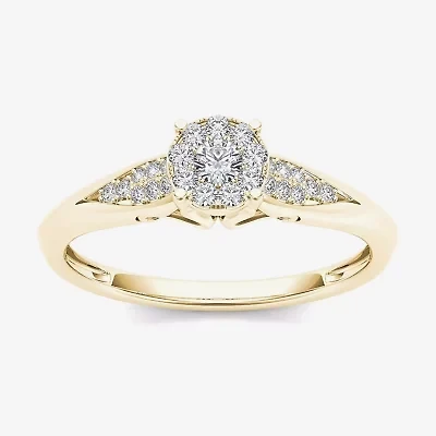 CT.T.W. Natural Diamond 10K Yellow Gold Engagement Ring