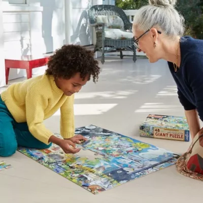 Eeboo Within The Biomes 48 Piece Giant Jigsaw 48-pc. Puzzle