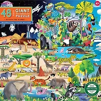 Eeboo Within The Biomes 48 Piece Giant Jigsaw 48-pc. Puzzle