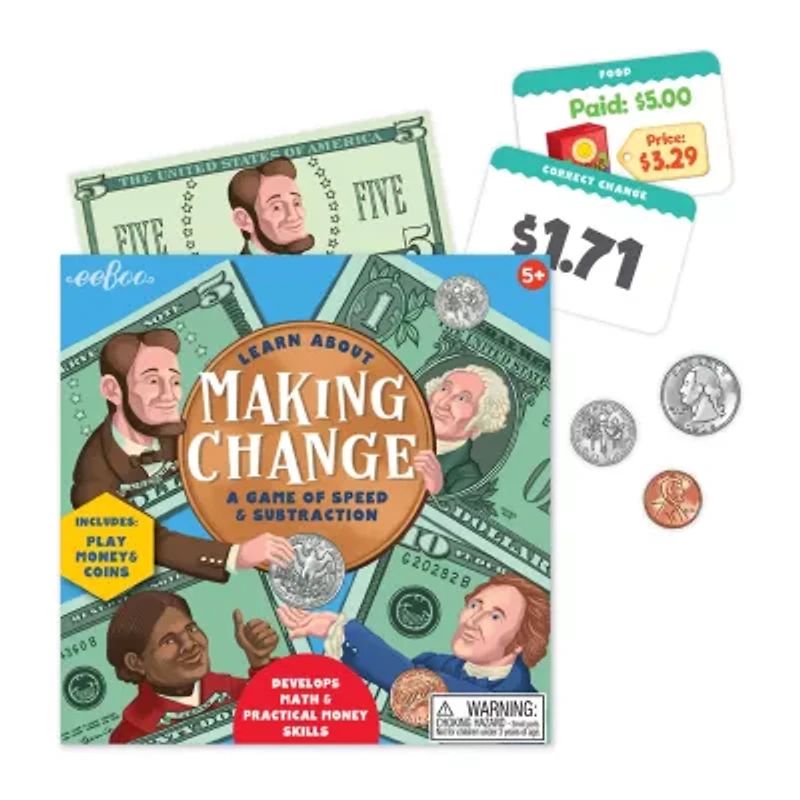 Eeboo Learn About Making Change Game 60-pc. Board Game