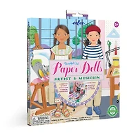 Eeboo Musician And Artist Paper Doll Reusable Set 3-pc. Craft Kit