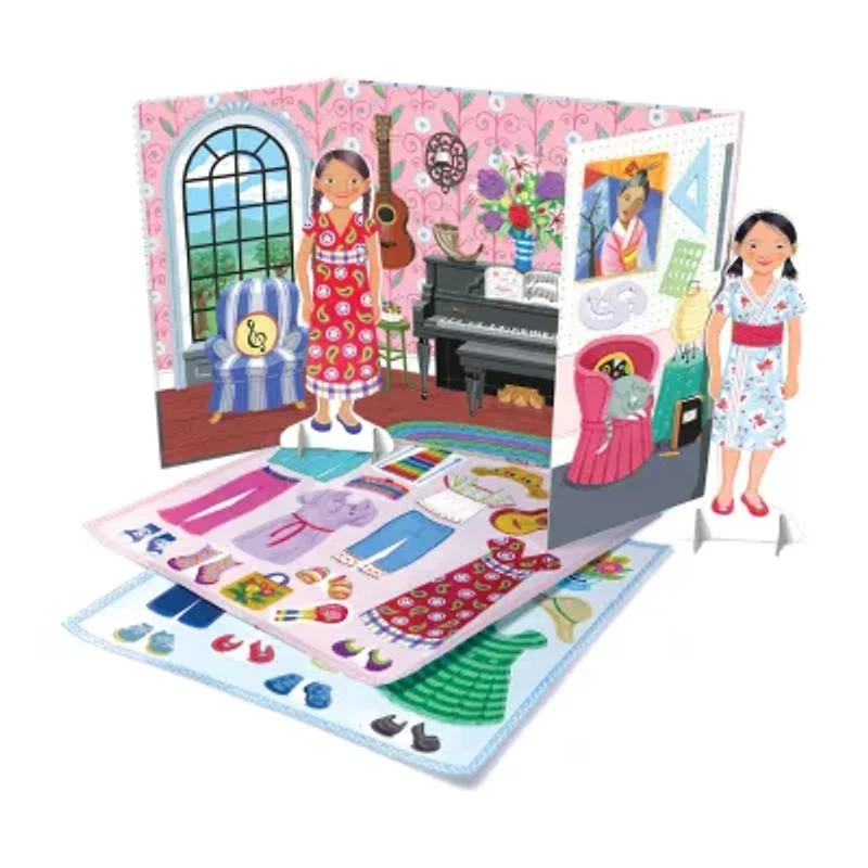 Eeboo Musician And Artist Paper Doll Reusable Set 3-pc. Craft Kit