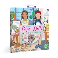 Eeboo Musician And Artist Paper Doll Reusable Set 3-pc. Craft Kit