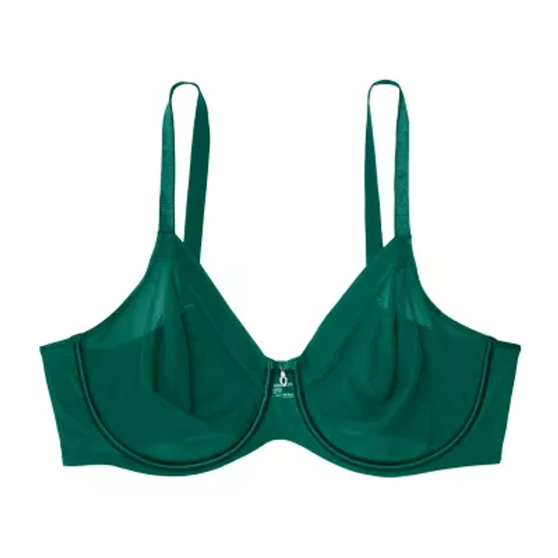 Curvy Couture Sheer Mesh Unlined Underwire Bra-1311