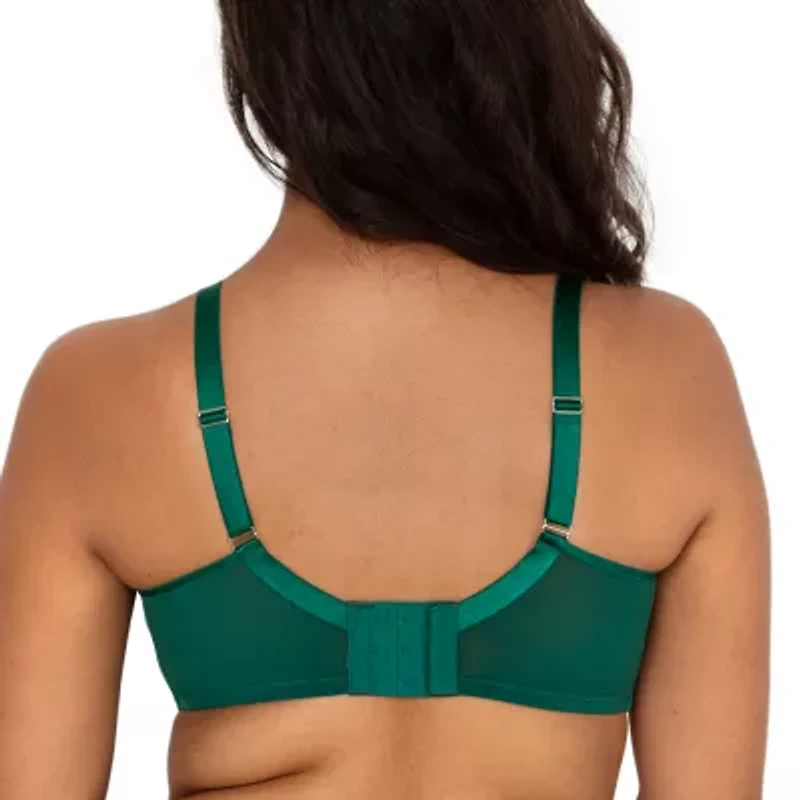 Curvy Couture Sheer Mesh Unlined Underwire Bra-1311