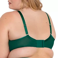 Curvy Couture Sheer Mesh Unlined Underwire Bra-1311