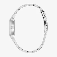 Bulova Classic Crystal Womens Crystal Accent Silver Tone Stainless Steel 2-pc. Watch Boxed Set 96x163