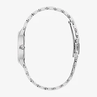 Bulova Classic Crystal Womens Crystal Accent Silver Tone Stainless Steel 2-pc. Watch Boxed Set 96x162