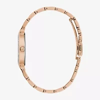 Bulova Classic Crystal Womens Crystal Accent Rose Goldtone Stainless Steel 2-pc. Watch Boxed Set 98x135