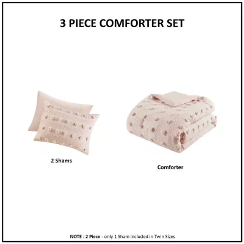 Intelligent Design Vera Clip Jacquard Comforter Set With Sham