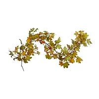 Northlight 5" X 6" Leaves And Berries Artificial Unlit Thanksgiving Indoor Garland