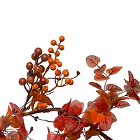 Northlight 5ft Berry And Leaves Fall Harvest Artificial Unlit Thanksgiving Indoor Garland