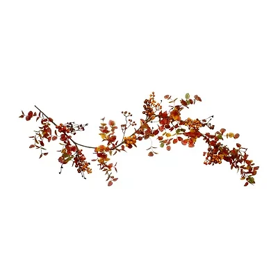 Northlight 5ft Berry And Leaves Fall Harvest Artificial Unlit Thanksgiving Indoor Garland