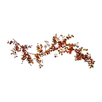 Northlight 5ft Berry And Leaves Fall Harvest Artificial Unlit Thanksgiving Indoor Garland