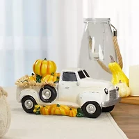 Northlight 11.25" Truck Full Of Pumpkins And Hay Figure Thanksgiving Tabletop Decor