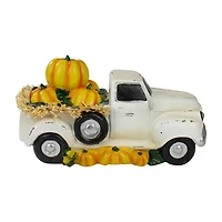 Northlight 11.25" Truck Full Of Pumpkins And Hay Figure Thanksgiving Tabletop Decor