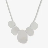 a.n.a Silver Tone Frontal Womens 18 Inch Collar Necklace