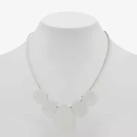 a.n.a Silver Tone Frontal Womens 18 Inch Collar Necklace
