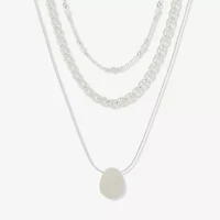 a.n.a Silver Tone Womens 20 Inch Strand Necklace