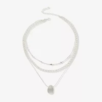 a.n.a Silver Tone Womens 20 Inch Strand Necklace