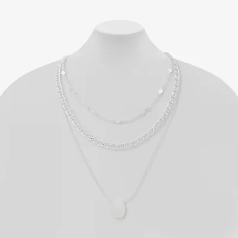 a.n.a Silver Tone Womens 20 Inch Strand Necklace