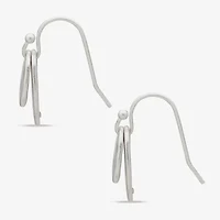 a.n.a Silver Tone Hammered Womens Drop Earrings