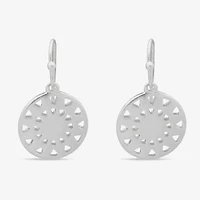 a.n.a Silver Tone Starburst Womens Drop Earrings