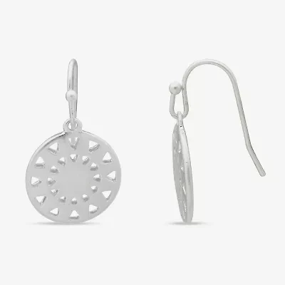 a.n.a Silver Tone Starburst Womens Drop Earrings